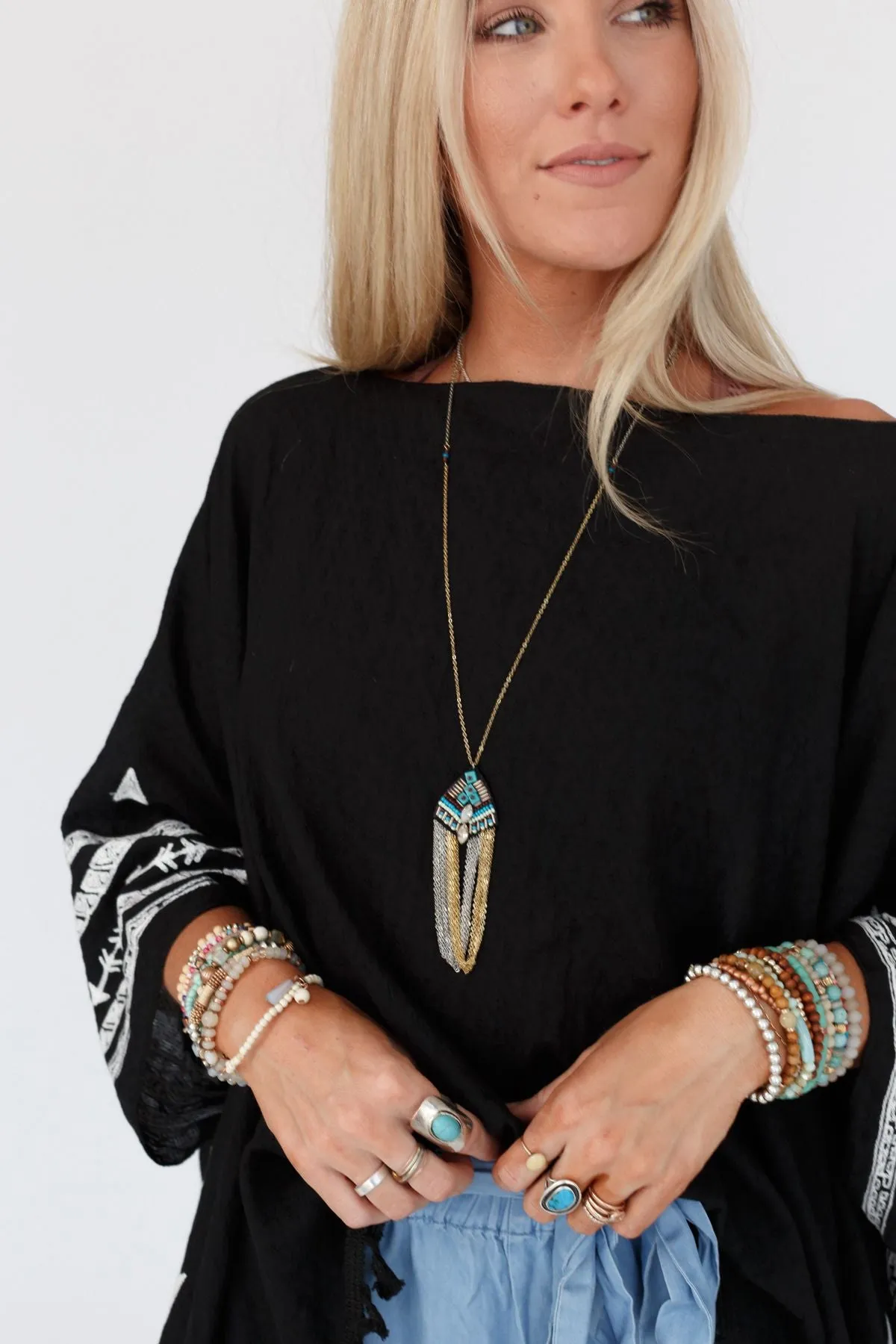 By Sea Medallion Necklace - Turquoise