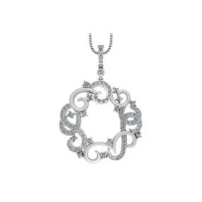 Calligraphy Themed Circle Pendant