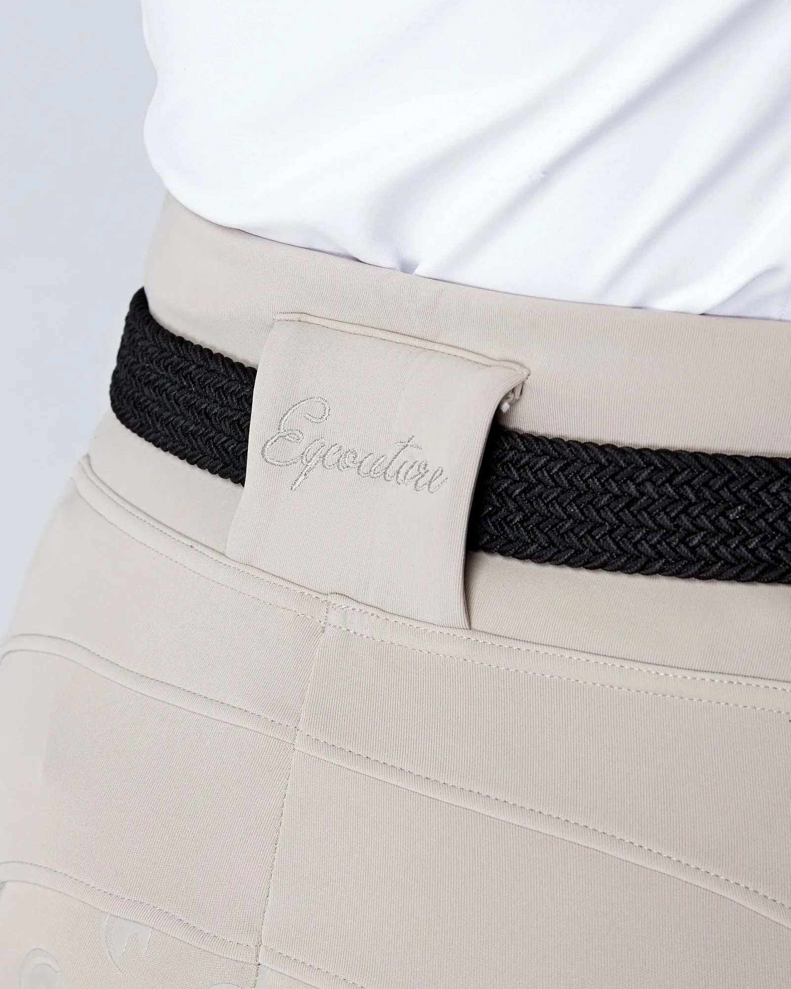 Elasticated Braided Stirrup Belt - BLACK