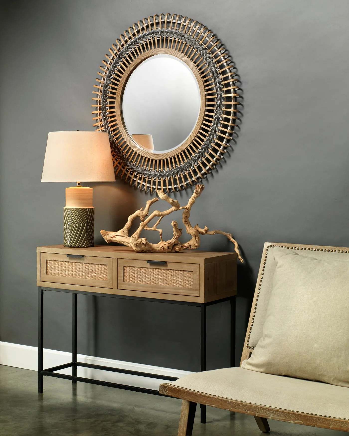 Grove Braided Mirror