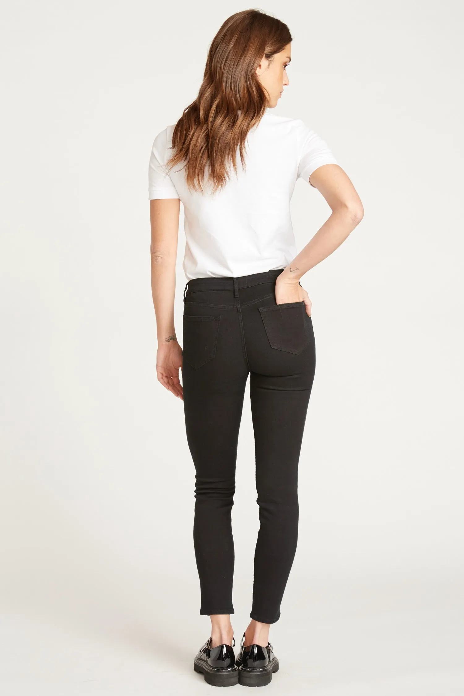 MARLEY MID RISE SKINNY - BLACK WASH