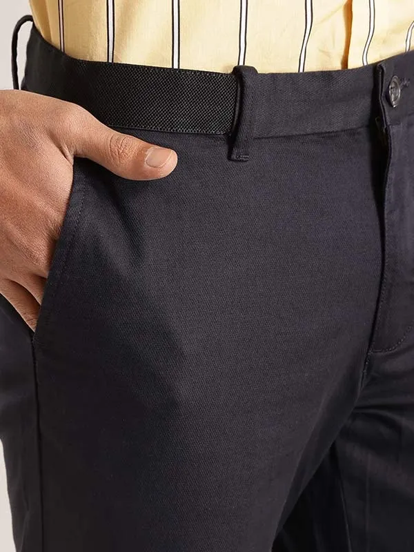Men Kansas Fit Polyester Blend Trouser