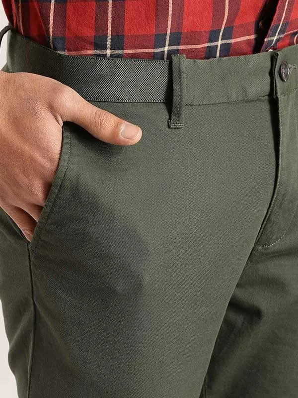 Men Kansas Fit Polyester Blend Trouser