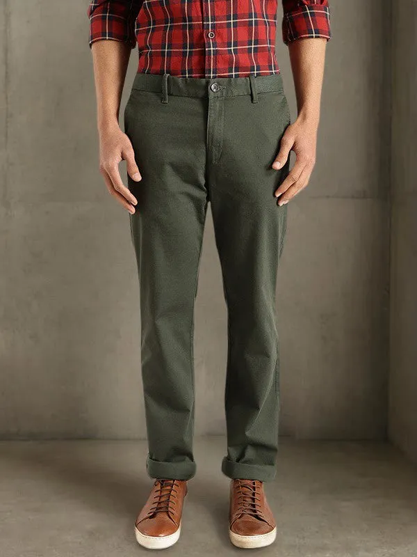 Men Kansas Fit Polyester Blend Trouser