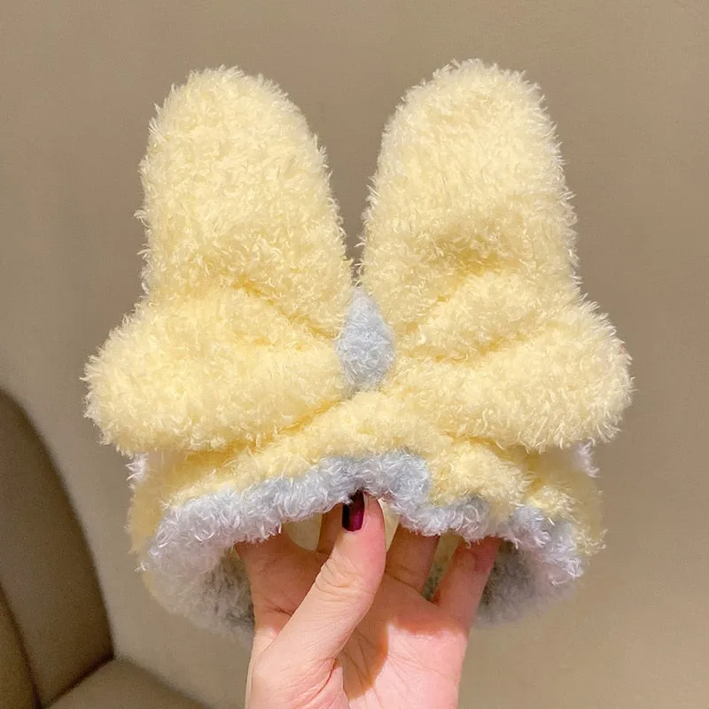 Ruoshui Wash Face Beathroom Hairband Hair Holder Warm Coral Fleece Heaband Bathroon Headwear Women Hair Accessories Headwrap