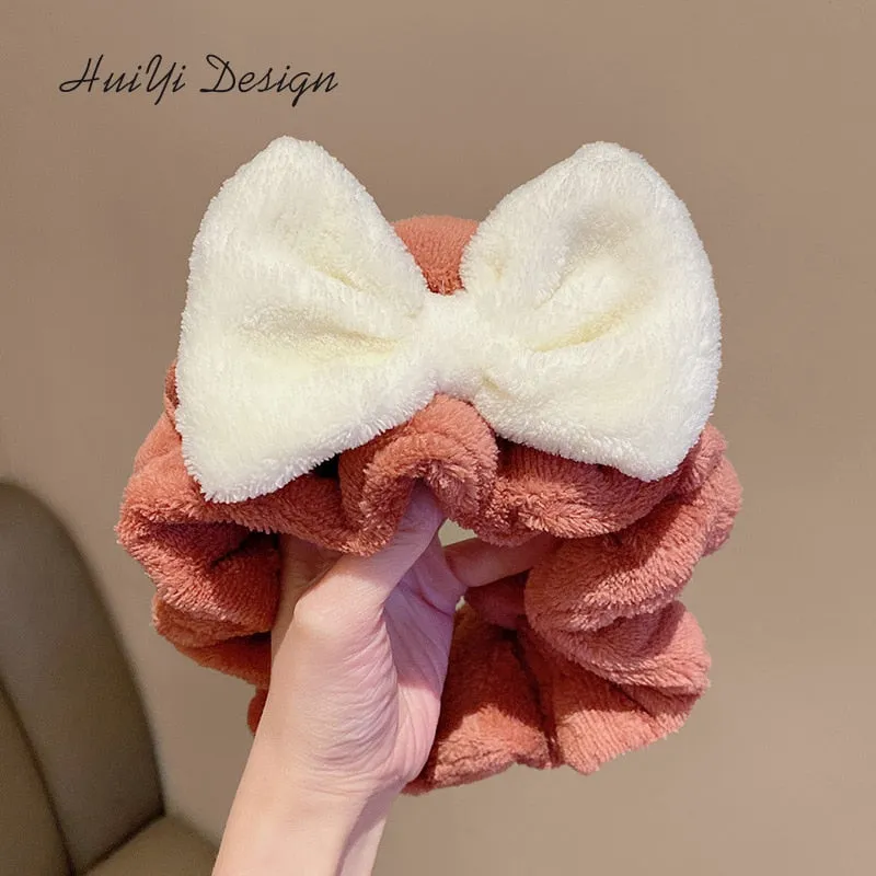 Ruoshui Wash Face Beathroom Hairband Hair Holder Warm Coral Fleece Heaband Bathroon Headwear Women Hair Accessories Headwrap