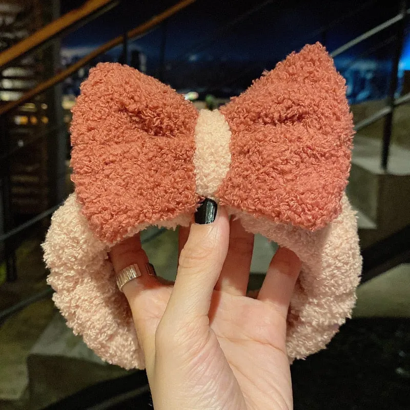 Ruoshui Wash Face Beathroom Hairband Hair Holder Warm Coral Fleece Heaband Bathroon Headwear Women Hair Accessories Headwrap