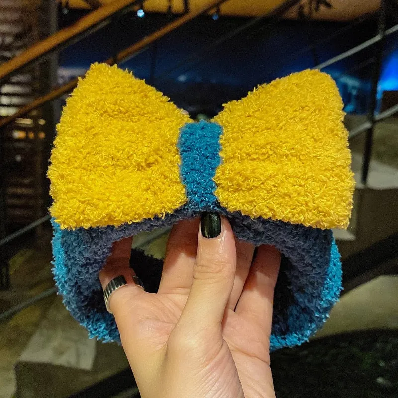 Ruoshui Wash Face Beathroom Hairband Hair Holder Warm Coral Fleece Heaband Bathroon Headwear Women Hair Accessories Headwrap