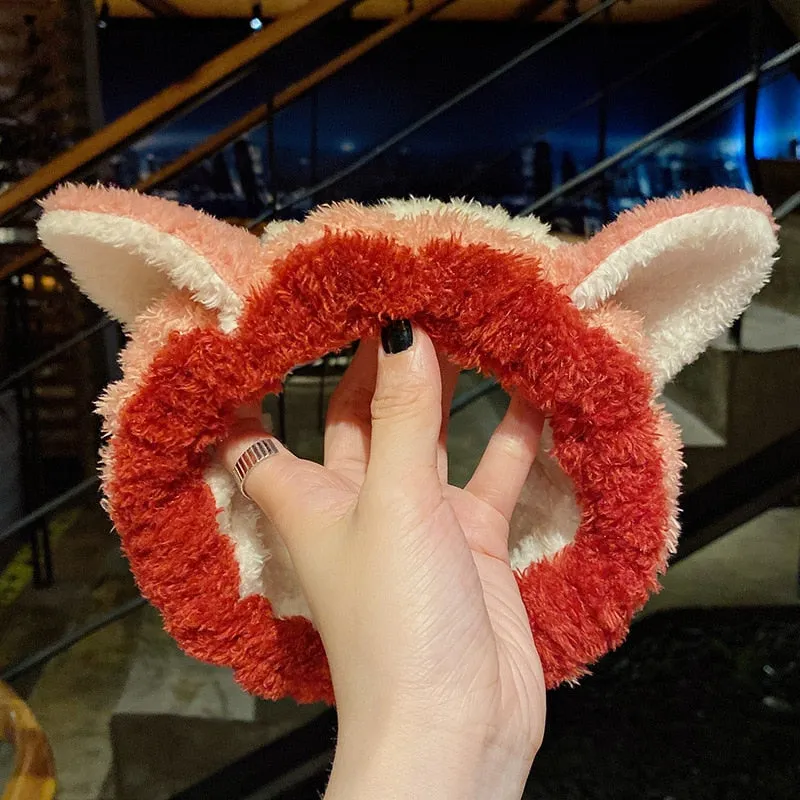 Ruoshui Wash Face Beathroom Hairband Hair Holder Warm Coral Fleece Heaband Bathroon Headwear Women Hair Accessories Headwrap