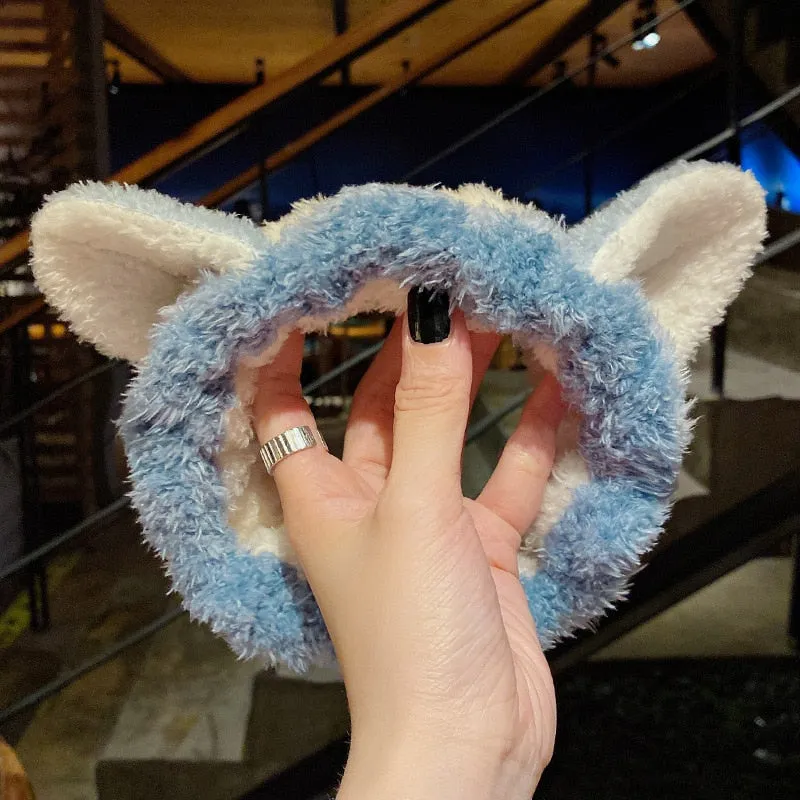 Ruoshui Wash Face Beathroom Hairband Hair Holder Warm Coral Fleece Heaband Bathroon Headwear Women Hair Accessories Headwrap