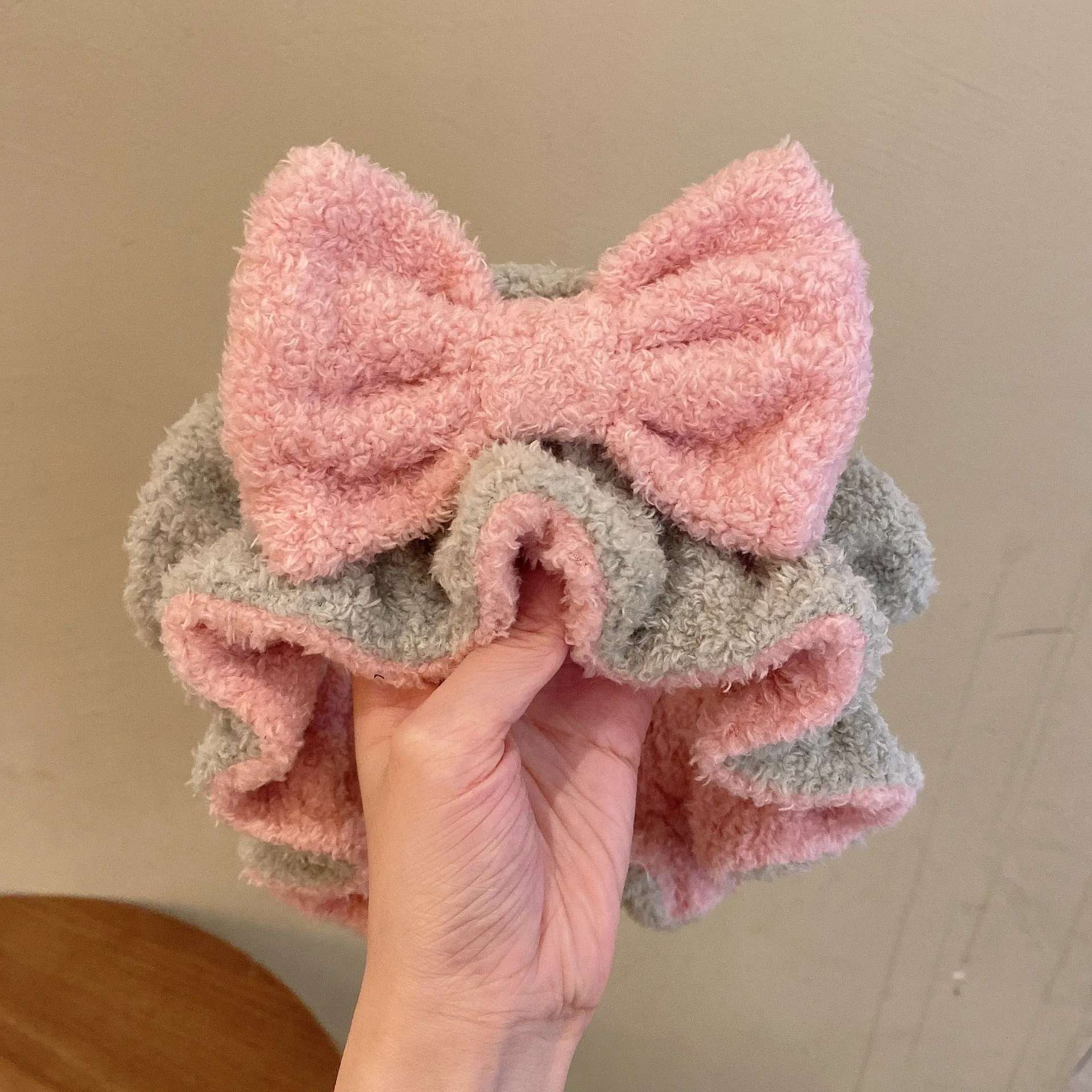 Ruoshui Wash Face Beathroom Hairband Hair Holder Warm Coral Fleece Heaband Bathroon Headwear Women Hair Accessories Headwrap