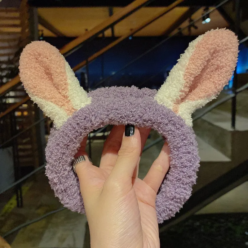 Ruoshui Wash Face Beathroom Hairband Hair Holder Warm Coral Fleece Heaband Bathroon Headwear Women Hair Accessories Headwrap