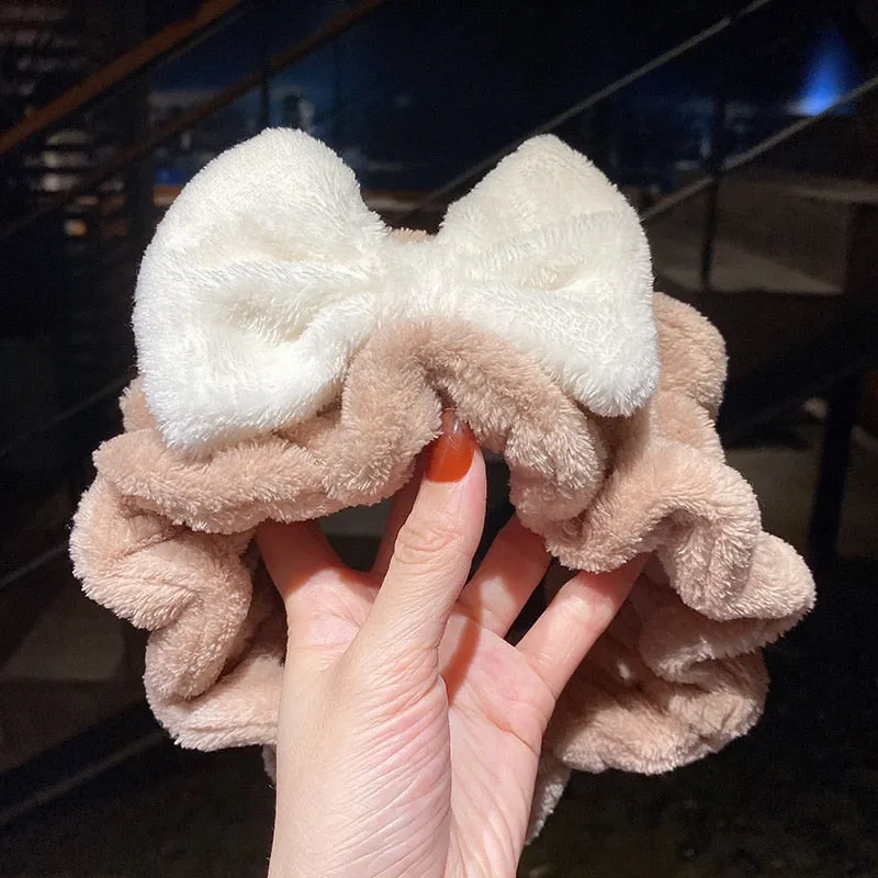 Ruoshui Wash Face Beathroom Hairband Hair Holder Warm Coral Fleece Heaband Bathroon Headwear Women Hair Accessories Headwrap