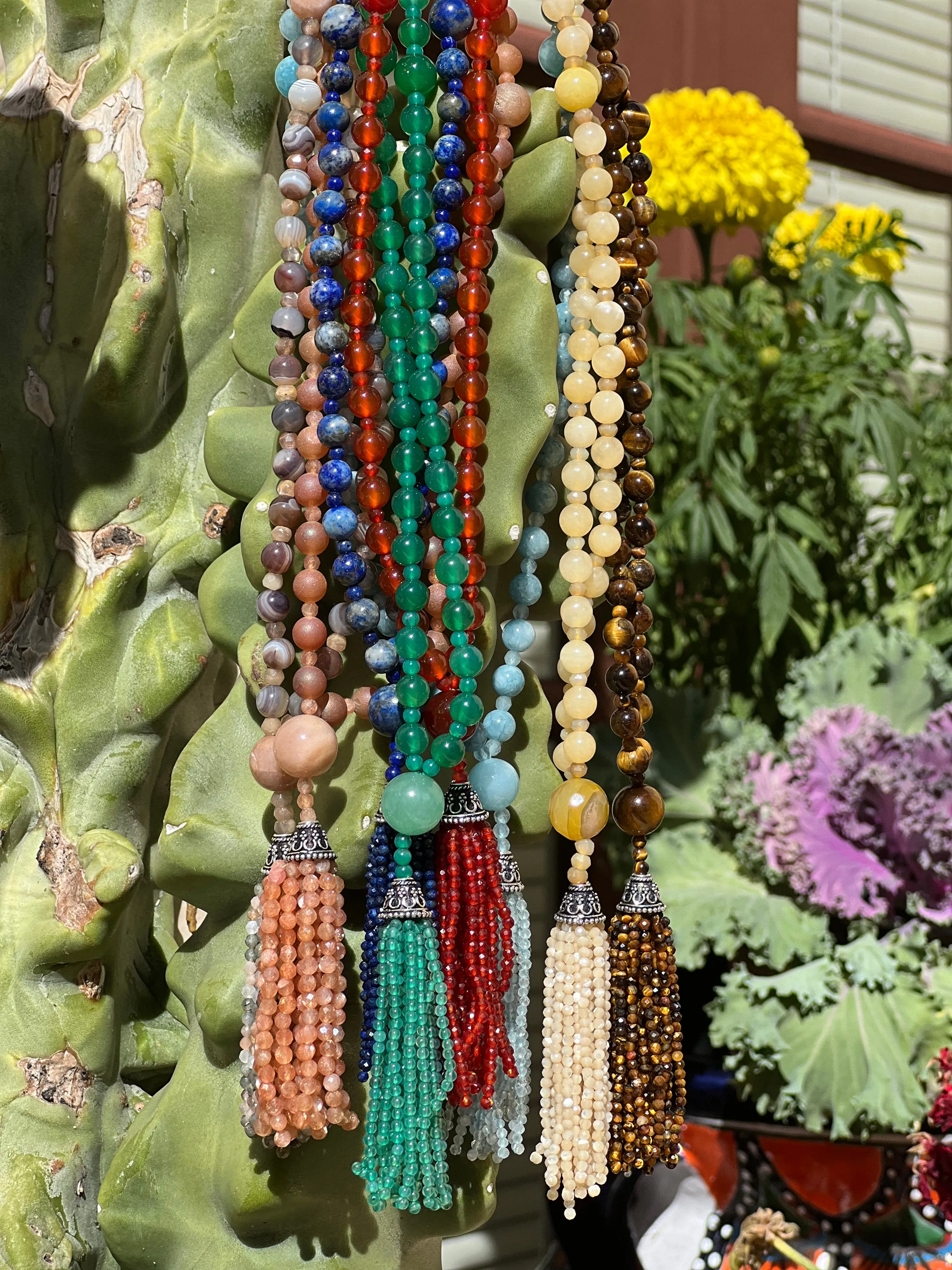 Semi Precious Druzy Stone Mala