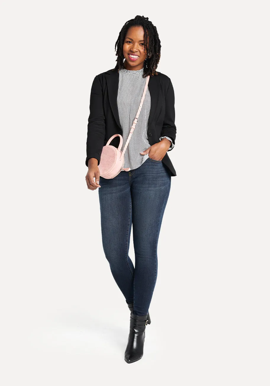 Skinny-Leg | 4-Pocket Betabrand Yoga Denim (Dark Vintage Wash)