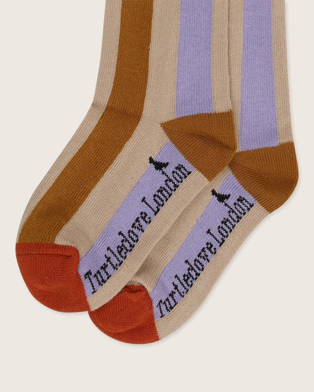 Wide Stripe Rainbow Knee High Socks